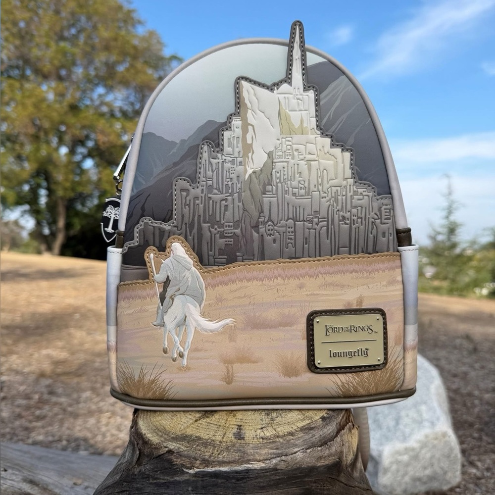 LIMITED EDITION LOUNGEFLY THE LORD OF THE RINGS MINAS TIRITH BACKPACK - SOLD